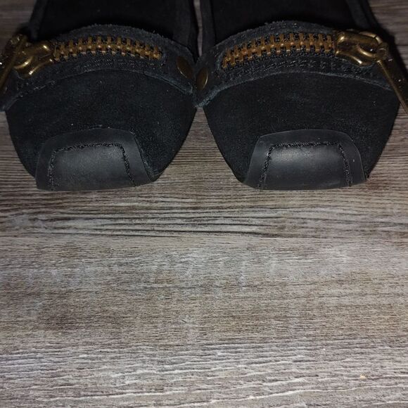 KORS by Michael Kors suede "Romp" flat w zipper Sz 9 - Picture 6 of 9